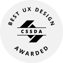 Badge Best UX Design awarded