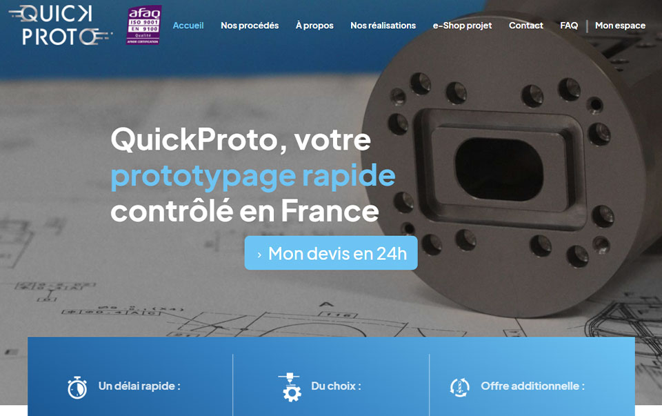Quickproto.fr, un nouveau site pour commander des prototypes en ligne