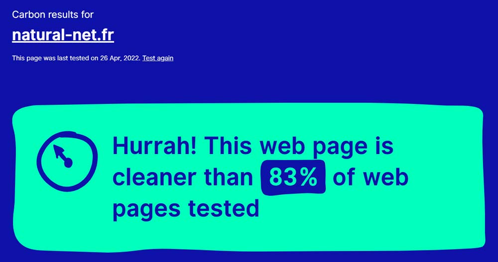 A propos de l'impact écologique du site Natural-net 