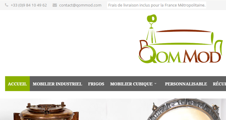 Qommod : site Internet de mobilier récup, industriel et personnalisable