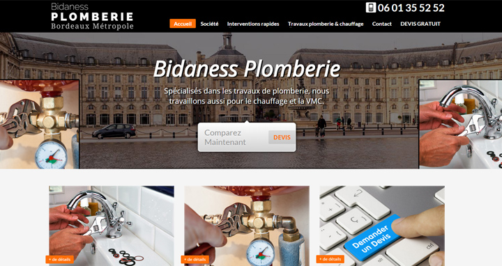 Nouveau site web Plombier Bordeaux Métropole développé par notre agence