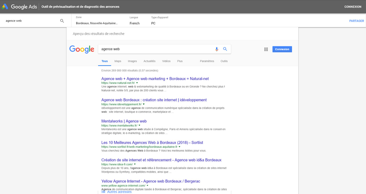 comment connaitre sa position sur le moteur de recherche google