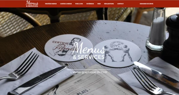 Refonte du site Menus et Services