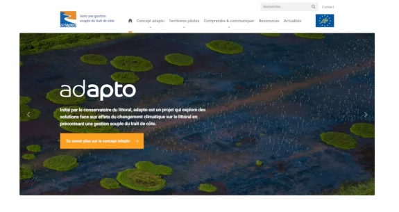 Création du site web adapto pour le Conservatoire du Littoral
