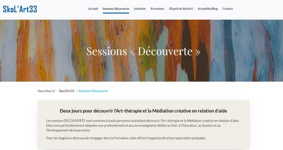Un nouveau site web pour SkoL’Art33 réalisé par notre agence web