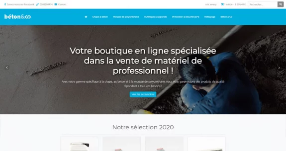 Conception et développement du site BtoB Béton & Co