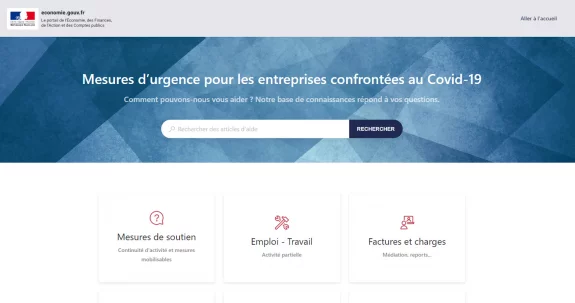 Site présentant l'ensemble des mesures d’urgence pour les entreprises confrontées au Covid-19 - Coronavirus