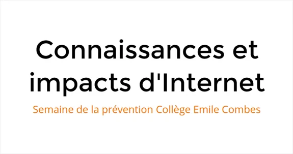 Connaissances et impacts d'internet : écologie, économie, gouvernance,...