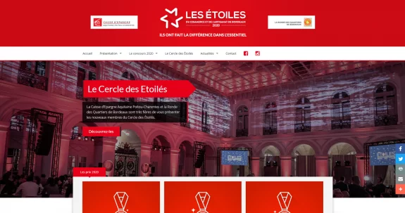 Nouvelle version du site web Les Etoiles du Commerce de Bordeaux