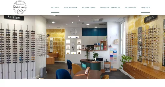 Mise en ligne du site vitrine de La Boîte à Lunettes