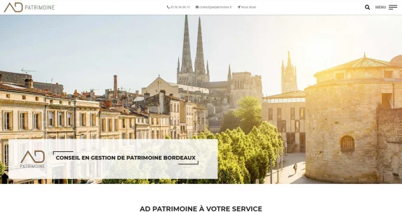 Un nouveau site pour le cabinet de gestion de patrimoine AD Patrimoine