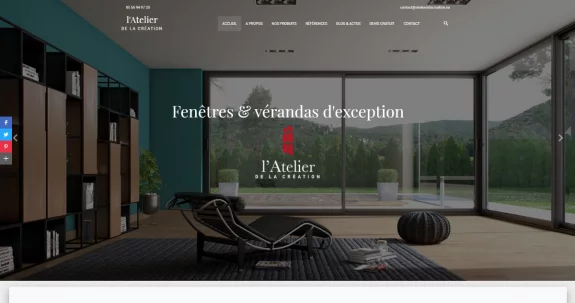 Cration du nouveau site web pour l'Atelier de la Cration