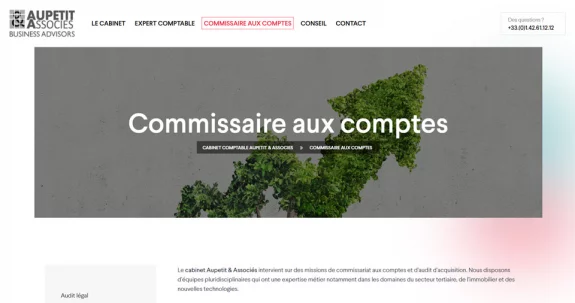 Cration du nouveau site pour le cabinet Aupetit.fr