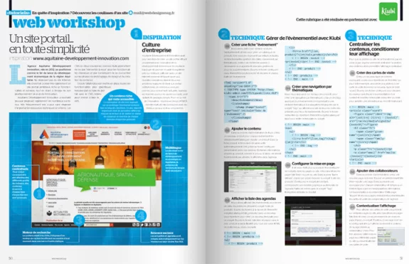 2 articles sur notre web agency dans Web Design n°53