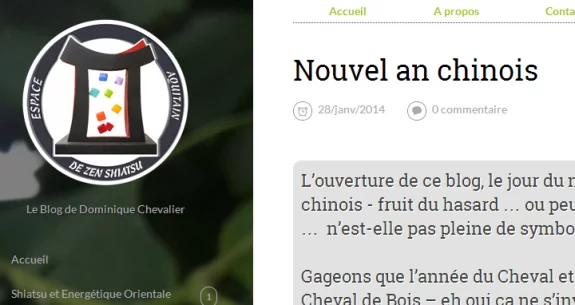 Un blog pour compléter le rayonnement du site Internet de l'Ecole de Shiatsu