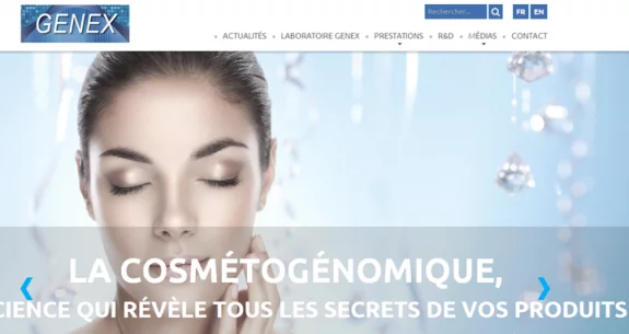Un site web réussi pour le Laboratoire français Genex