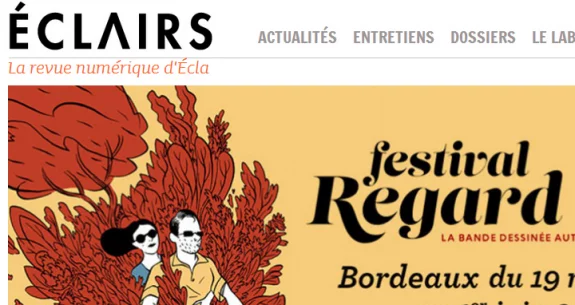 Réalisation du site web Éclairs, la revue numérique d'Écla sur Internet