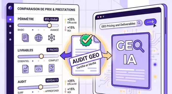 Prix d�une prestation GEO en 2026 : p�rim�tre, livrables et crit�res de comparaison