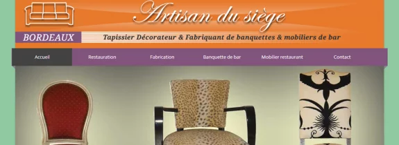 Un nouveau site web pour Artisan du Siège