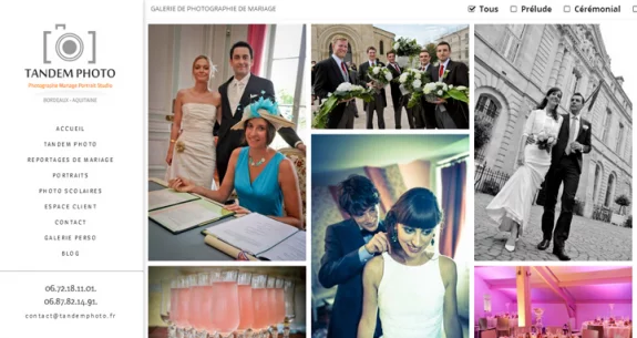 Un nouveau site Internet pour le photographe bordelais Tandem Photo