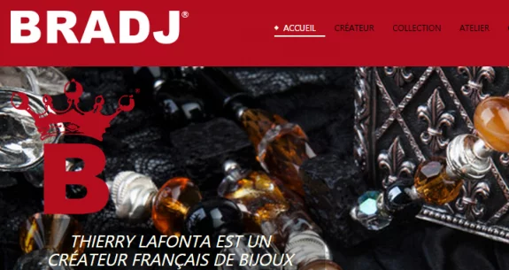 Un site web pour Bradj - Bijoux Fantaisie de Luxe