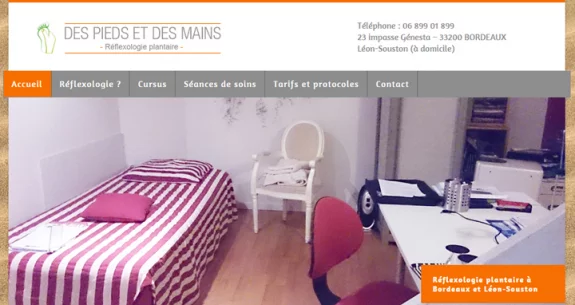 Un site web de réflexologie plantaire développé par notre agence web
