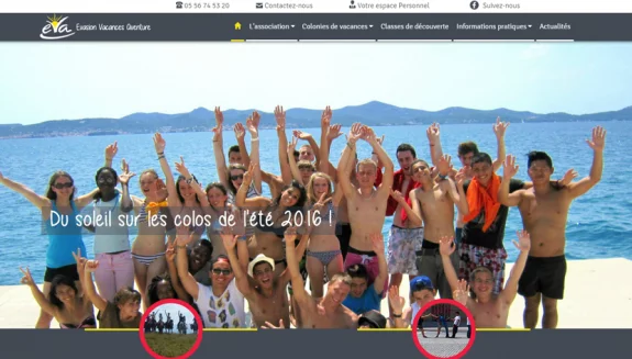 Nouveau site web pour Evasion Vacances Aventure (EVA) réalisé par Natural-net
