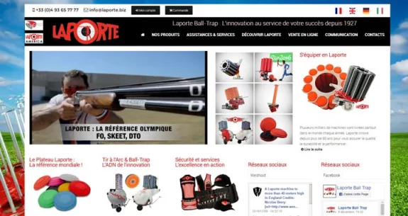 Refonte du site Internet du leader mondial du Ball Trap : Laporte