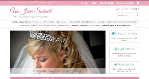 Refonte graphique du site www.mes-accessoires-mariage.com