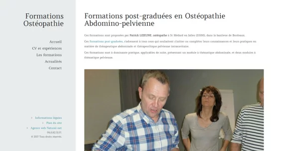 Nouveau site internet pour Formations Ostéopathie