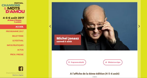 Nouveau site pour le Festival Chansons & Mots d'Amou 2017