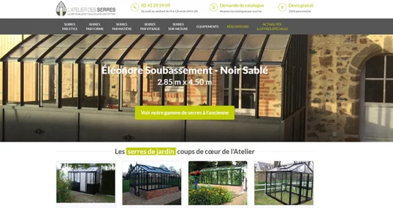 Refonte du site de l'Atelier des serres