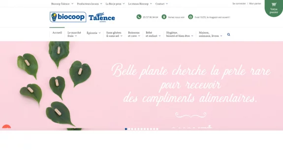 Mise en ligne du nouveau site internet de la Biocoop de Talence